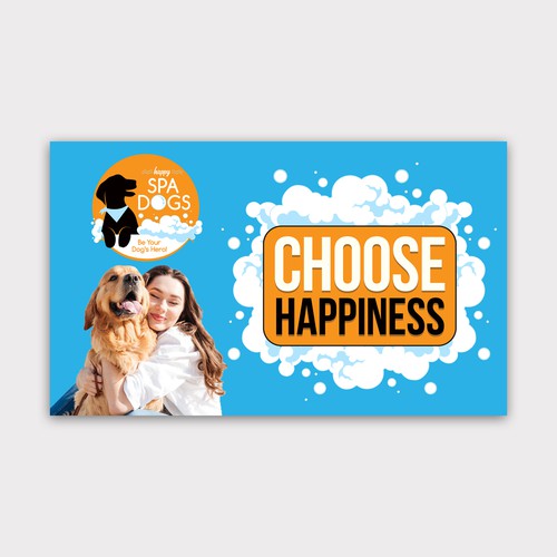 Choose Happiness Banner Design Design von The Cloud Digital