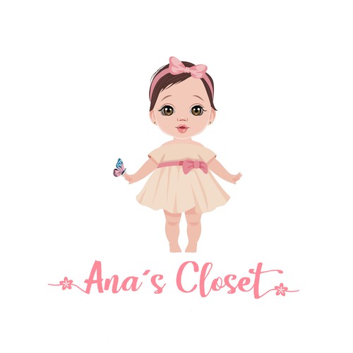 Logo para mi tienda de ropa de beb inspirada en mi hija ana