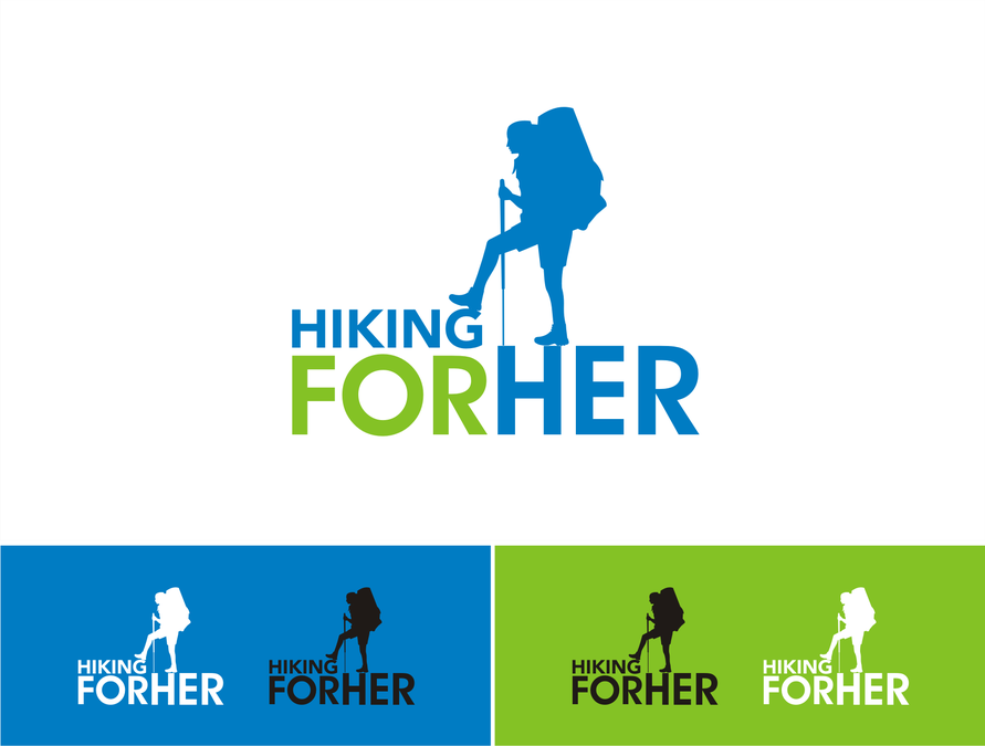 Envision Hiking For Her's focus on exuberant female hikers Logo