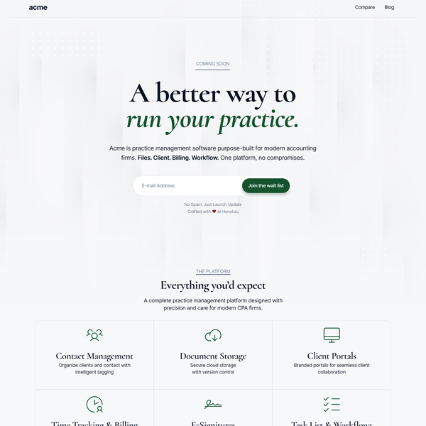 Clean Landing Page