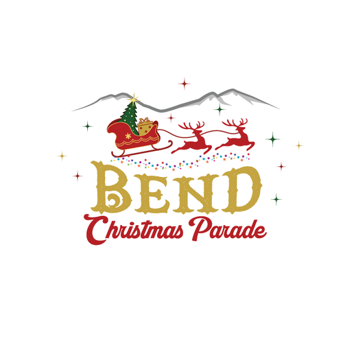 Bend Christmas Parade Logo Design by SilverPen Designs