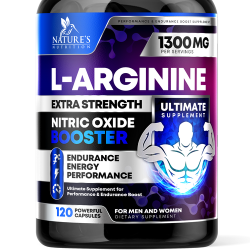 Powerful L-Arginine Capsules Design Needed for Nature's Nutrition Design by rembrandtjurin