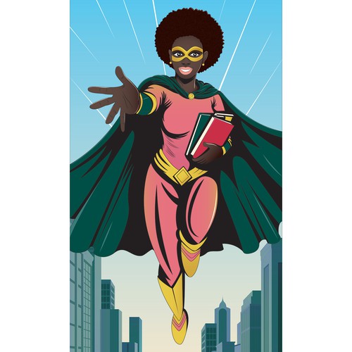 Comics (super-hero) Character - promoting reading in libraries Design by Mariana Carrino