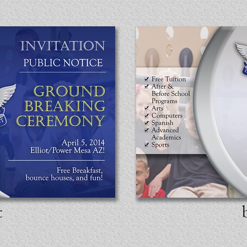 Design Ground Breaking Ceremony Invitation Postcard for new school site Design by fssc