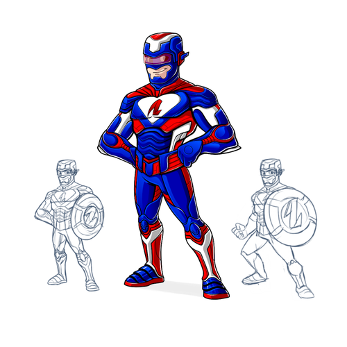 Design an Awesome Superhero Mascot for Insurance Firm Design by BROXinc