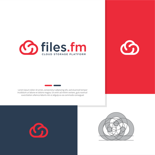 Files.fm logo and brand refresh for cloud storage platform Design by Saber Design