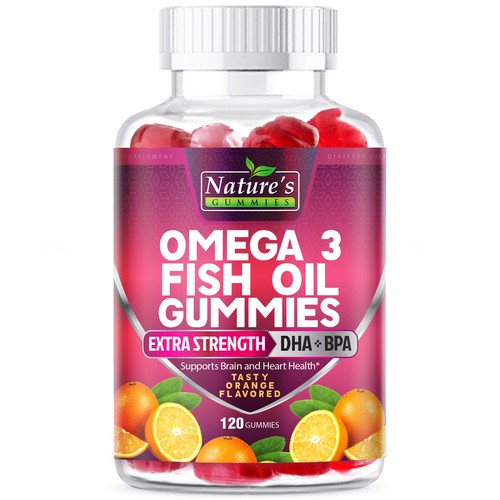 Tasty Omega 3 Fish Oil Gummies Design needed for Nature's Gummies-ontwerp door agooshe