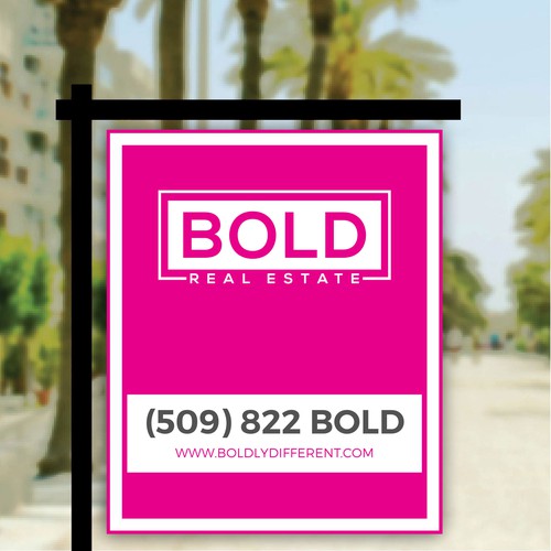 Bold Real Estate Sign Design by icon89GraPhicDeSign