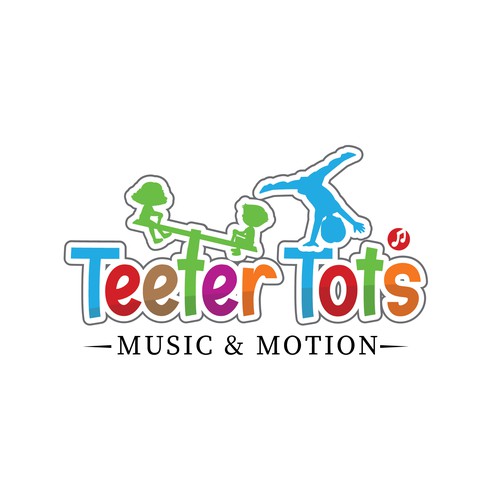 Teeter Totter meets Tumbling Tots - this logo is all about play! Design by M.Siddique