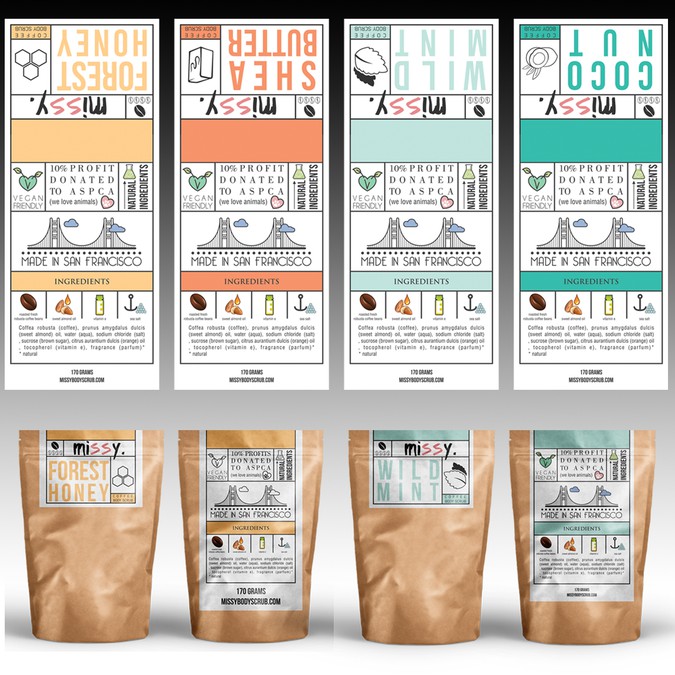COFFEE BODY SCRUB | Product label contest