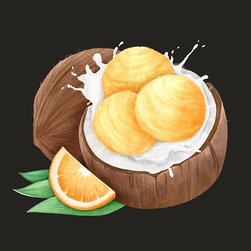 Design a graphic image for the BEST TASTING vegan ice cream manufacturer (kubé) and brand in Oakland Diseño de MariGraphic