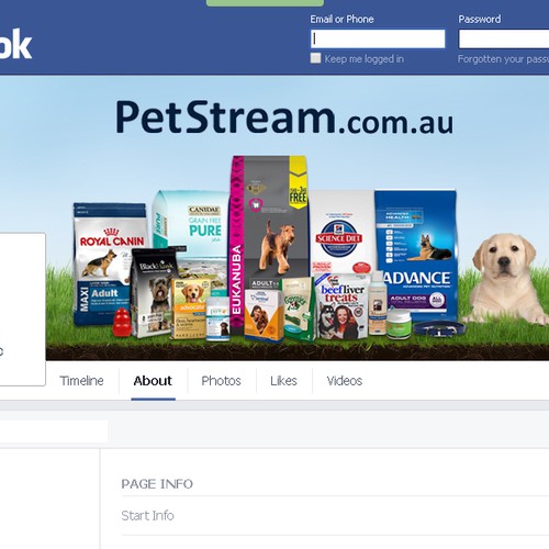 EASY facebook cover photo for an ONLINE PET STORE. Design by Yonsee
