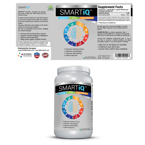 Brain Supplement Label Design Design by Jose_Armando