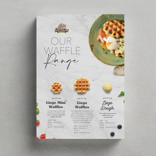Flyer design for Australian Waffle Company