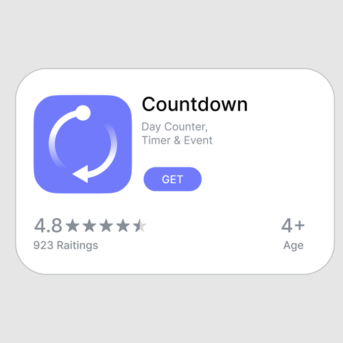 iOS Countdown App Icon Redesign Design by Archer Agent