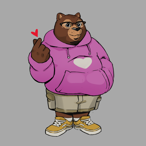 Yeah I know, another Bear design. But Let's make this one is special with Love. Design by Little George