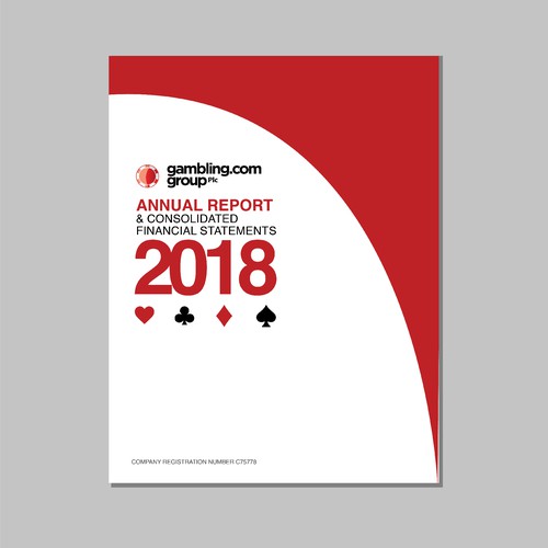 Annual Report Cover for Gambling.com Group Design von KHreativeWorks