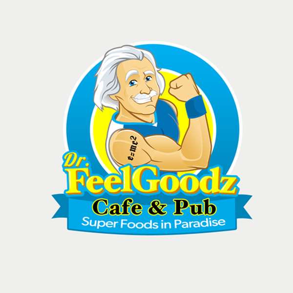 logo for Dr. Feel Goodz Cafe & Pub