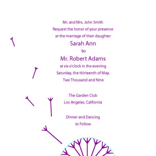 Letterpress Wedding Invitations Diseño de CODkid