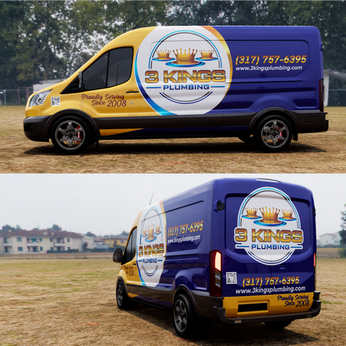 Eye catching plumbing van wrap Design by TANSA ART