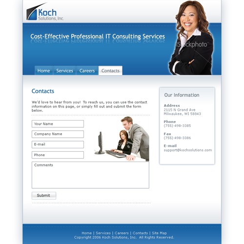 $500.00 Website template (Design only) Design by madcap