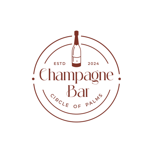 Luxury and modern Champagne Bar logo Design by Gobi Ravichandran