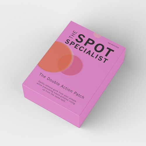 Pimple Patch PACKAGING to appeal to FEMALE BEAUTY user Design by AnaHola
