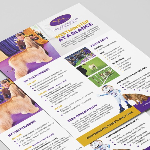 Design a Highlight Sheet for the iconic Westminster Kennel Club Dog Show! Design by Alphabet ♥