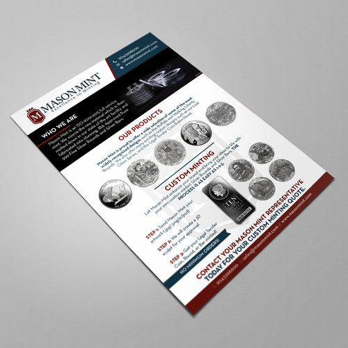 Create An Exciting Flyer To Showcase Our Custom Silver Coin Program Design by Bennah