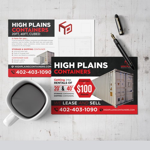 Designs | Shipping Container leasing company postcard | Postcard, flyer ...