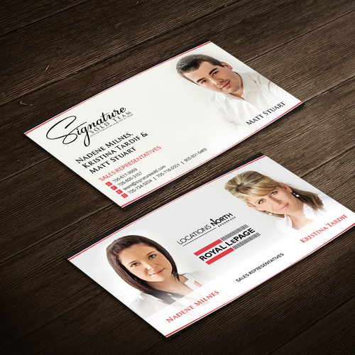 Business Cards for Top Real Estate Team Réalisé par Orangedan