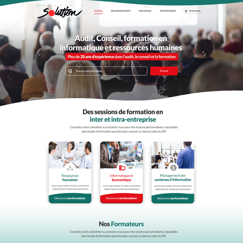 Gewinner des Wettbewerbs „Concevoir une identité visuelle moderne pour Manager's Solution“ in der Kategorie Webseiten-Design von WEBPIX.it