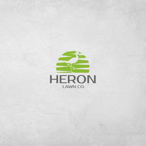 Modern Lawn Care Business with Heron Design by Mayes