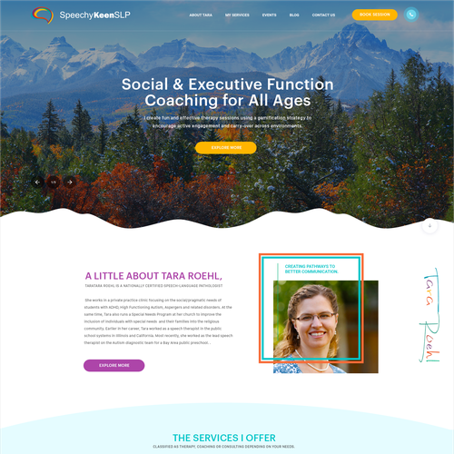 Professional but Friendly Speech Therapy website design Design by Antons Collective