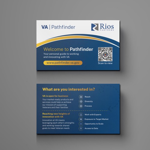 QR Code Handout Card for Veteran Care Innovation Ontwerp door muaz™