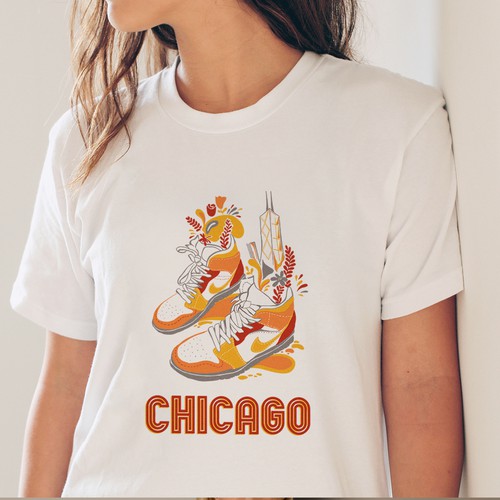 One of a Kind Chicago Themed T-Shirt Design by Giriism