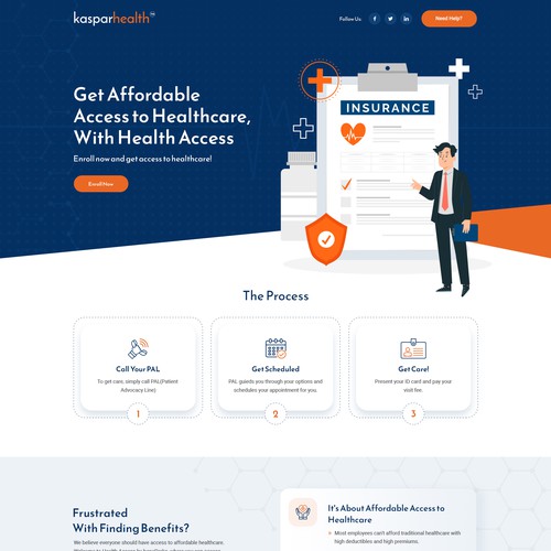 fun/ inviting new health plan landing page with CTA Design by Irshad 786