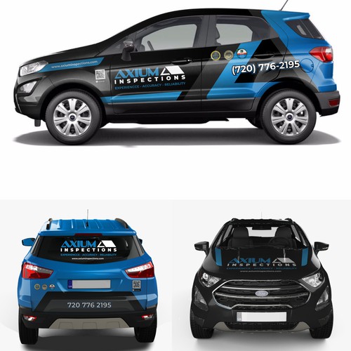 Partial Wrap For Black 2020 Ford EcoSport Design by Bogi_Graphics