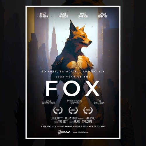 Life360 2023 Year of the Fox Poster Design by Alfaza502