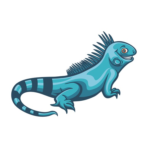 blue iguana clip art