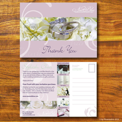 Upscale Wedding Invitation Boutique Postcard デザイン by WerbeBrise