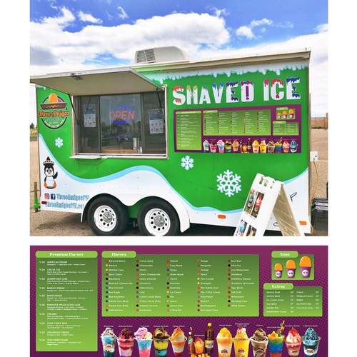 Attractive Menu Design for Shaved Ice Food Truck Design by Daisy Laparra