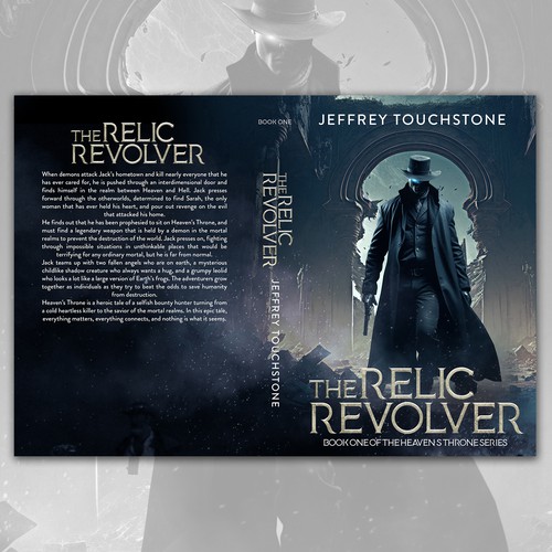 Cover and Spine Design for Fantasy Adventure Novel The Relic Revolver Design by mihai313