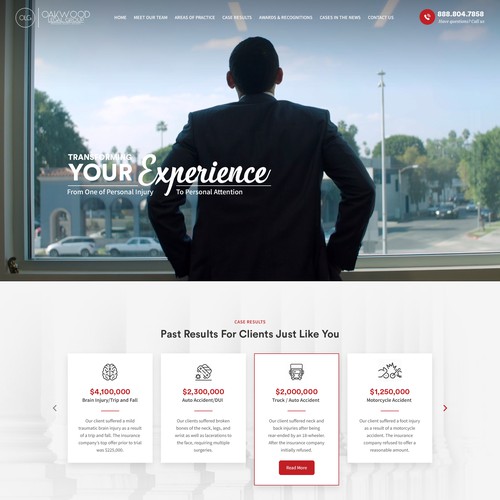 Car Accident Lawyer Landing Page, Mini Site Design by pixelwebplanet