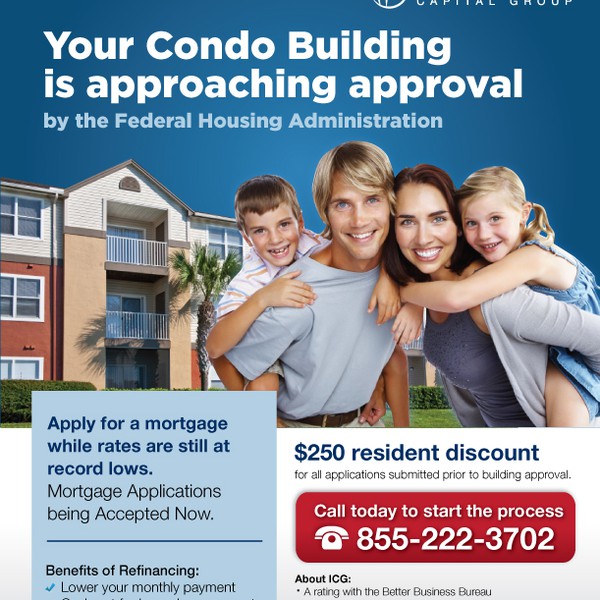 Create a sleek Condo flyer for Intercontinental Capital