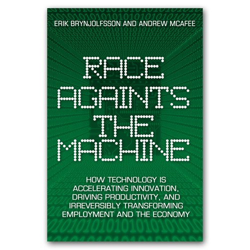 Create a cover for the book "Race Against the Machine" デザイン by Adi Bustaman