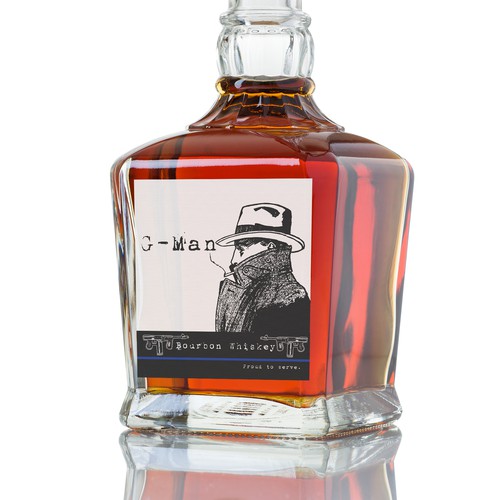 G-Man Whiskey Is seeking a distinctive design for our new brand. Design by Windmill Designer™