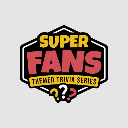 SUPER FANS Theme Trivia Series Logo Design by Elleve