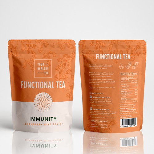 Functional Tea collection design for a health supplement brand! Design by Claudia Gabriela