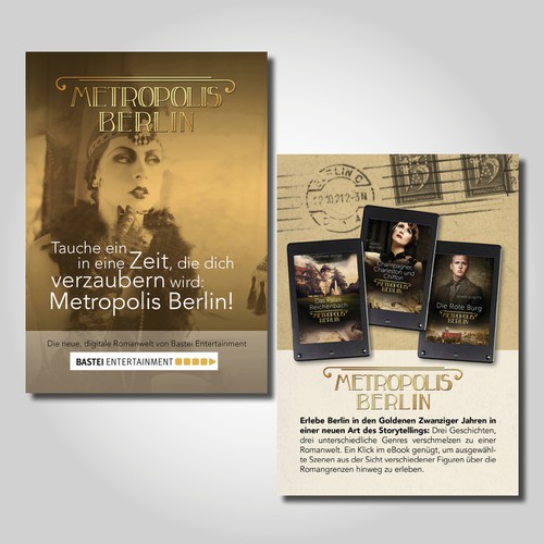 Erstellt Einen Werbeflyer Fur Eine er Jahre Ebook Romanreihe Postcard Flyer Or Print Contest 99designs